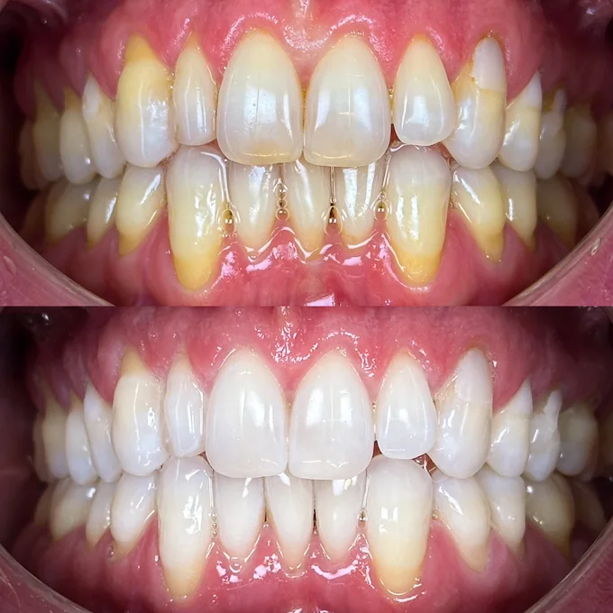 Resultado de ortodoncia en Eudent, antes y después